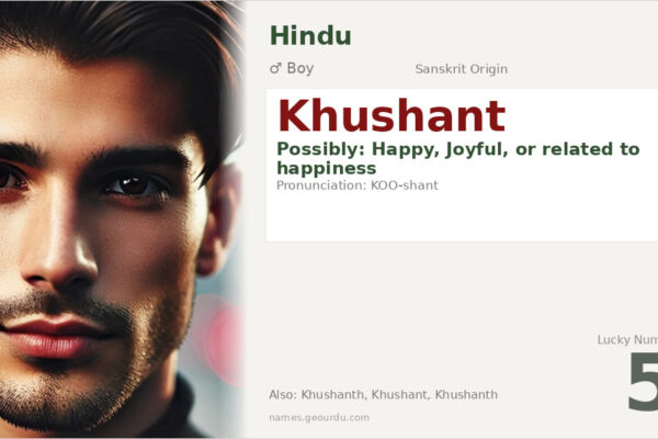 Khushant Name Meaning — Origin, Gender & Details (2025)