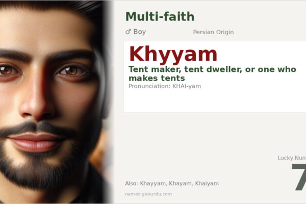 Khyyam Name Meaning — Persian Origin, Boy Name & Details (2025)