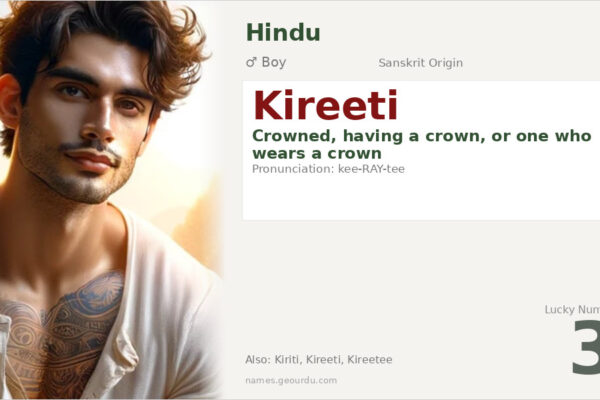 Kireeti Name Meaning — Crowned, Origin & Details (2025)