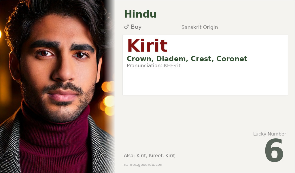 Kirit Name Meaning and Details