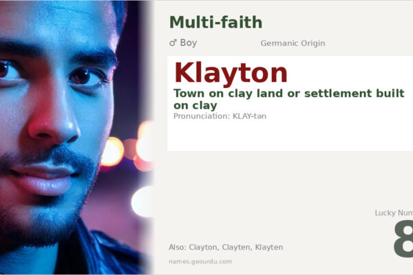Klayton Name Meaning — Origin, Gender & Details (2025)