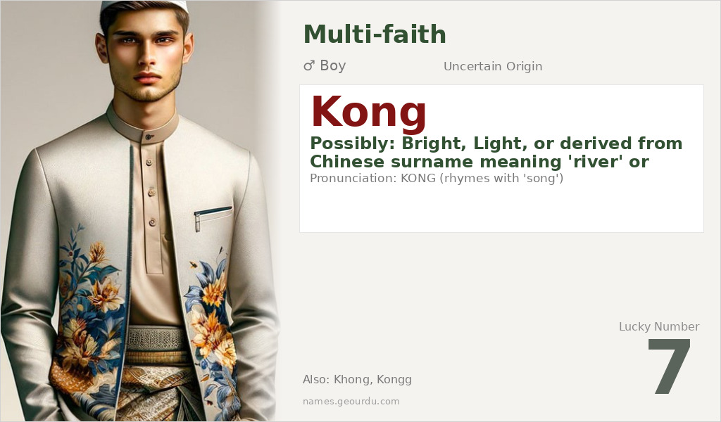 Kong Name Meaning and Details