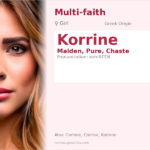 Korrine Name Meaning and Details