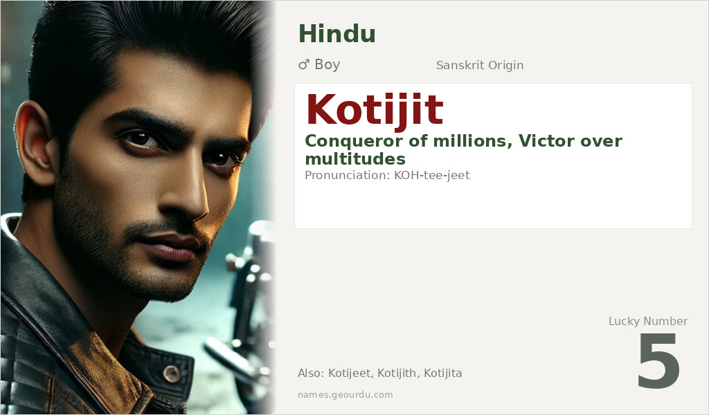 Kotijit Name Meaning and Details