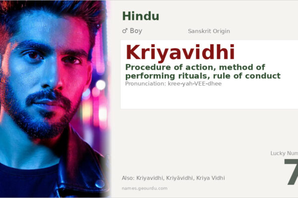 Kriyavidhi Meaning — Sanskrit Origin, Boy Name & Details (2025)