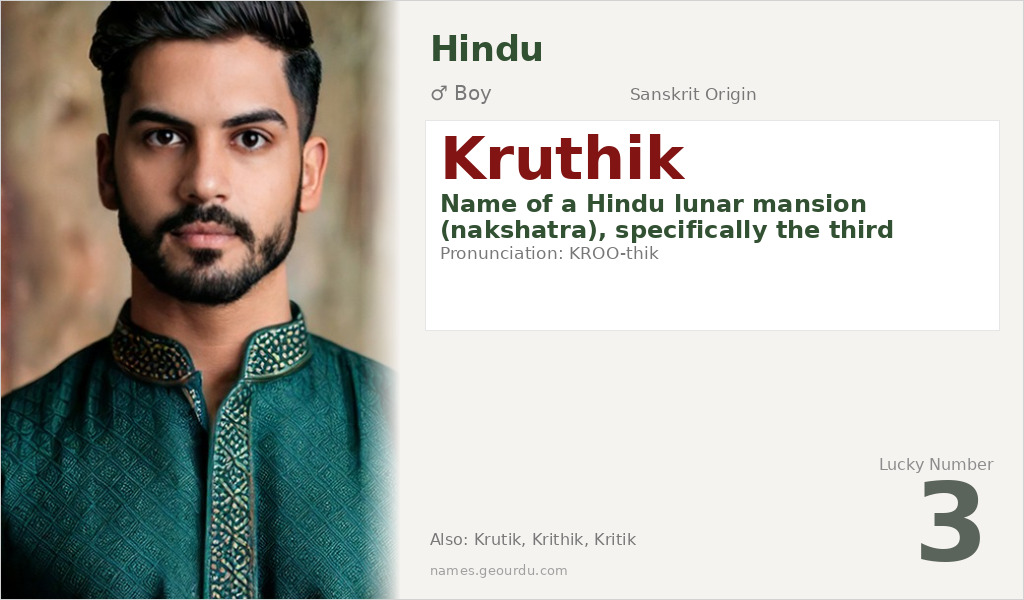 Kruthik Name Meaning and Details