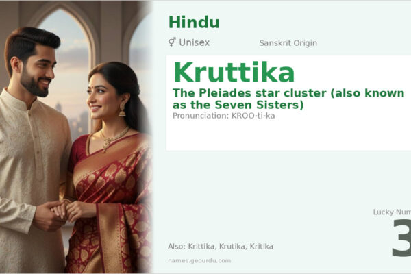Kruttika Name Meaning — Sanskrit Origin, Gender & Star Significance (2025)