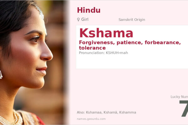 Kshama Name Meaning — Sanskrit Origin, Girl Name & Details (2025)