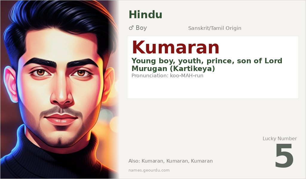 Kumaran Name Meaning and Details