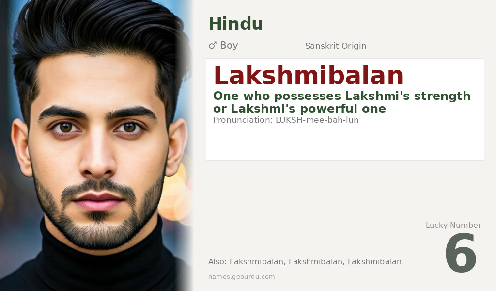Lakshmibalan Name Meaning and Details
