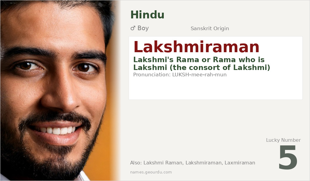 Lakshmiraman Name Meaning and Details