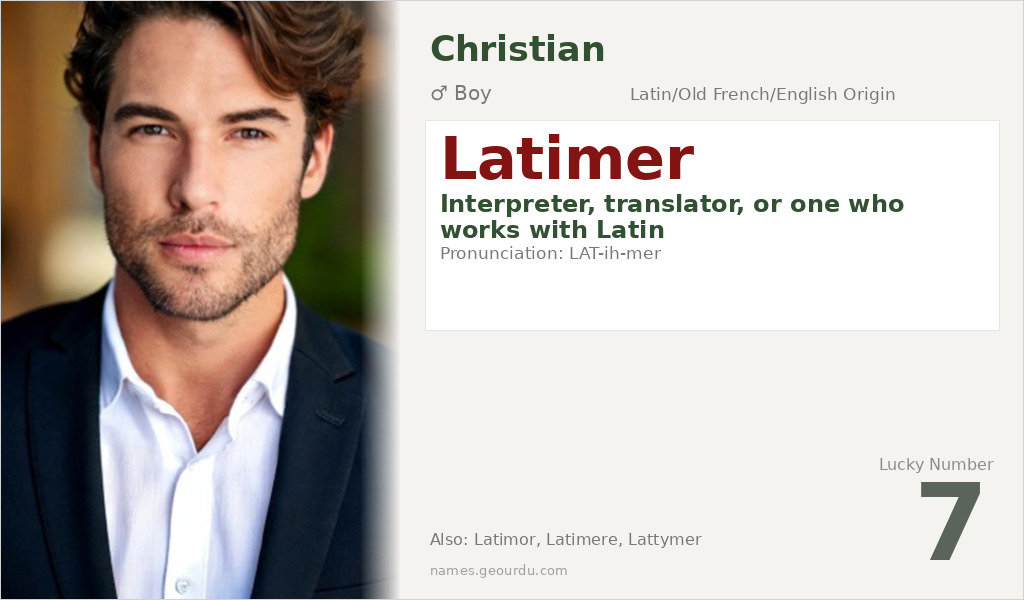 Latimer Name Meaning and Details