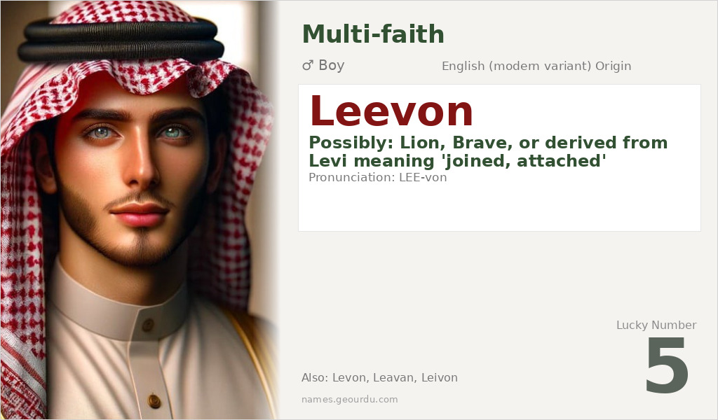 Leevon Name Meaning and Details