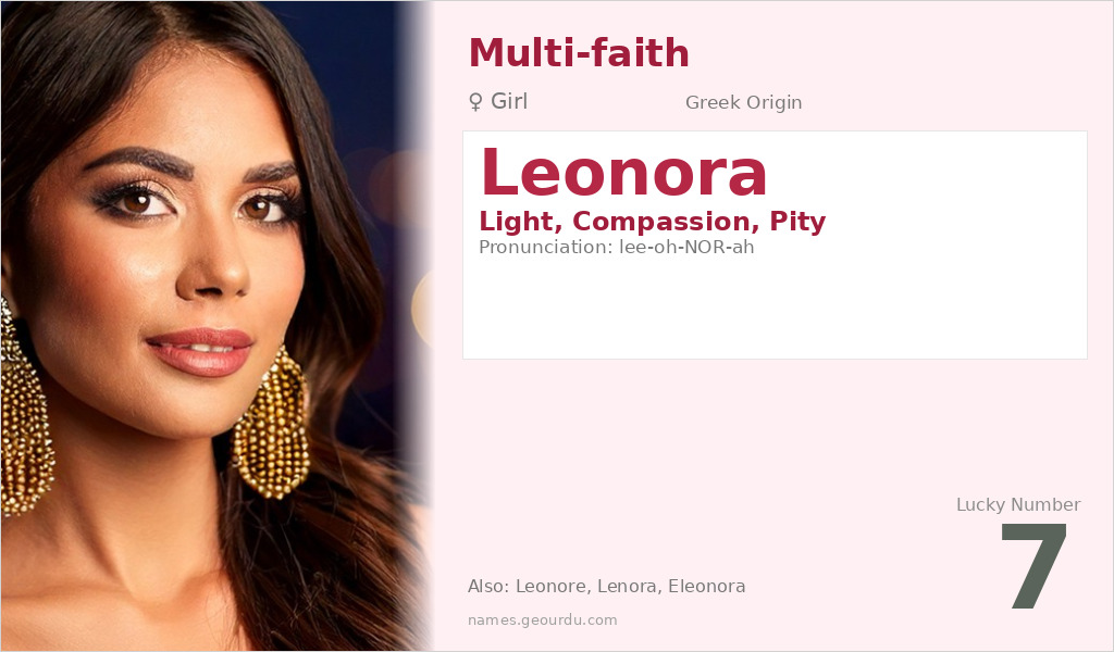 Leonora Name Meaning and Details