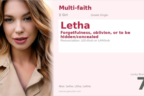 Letha Name Meaning — Greek Origin, Girl Name & Details (2025)