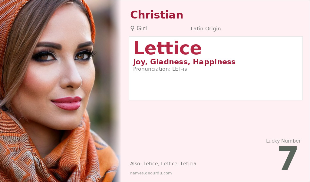 Lettice Name Meaning and Details