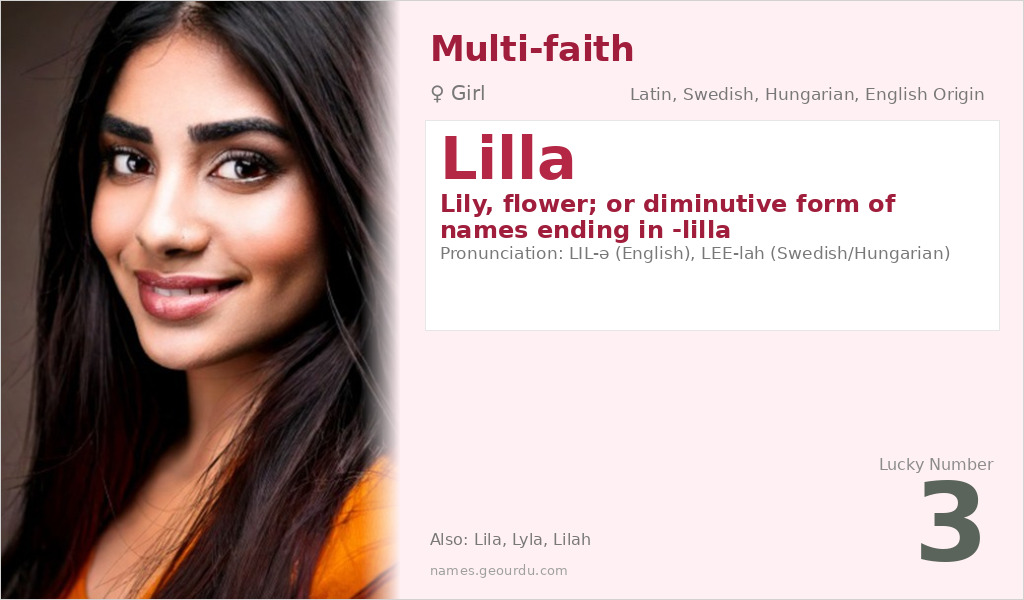 Lilla Name Meaning and Details