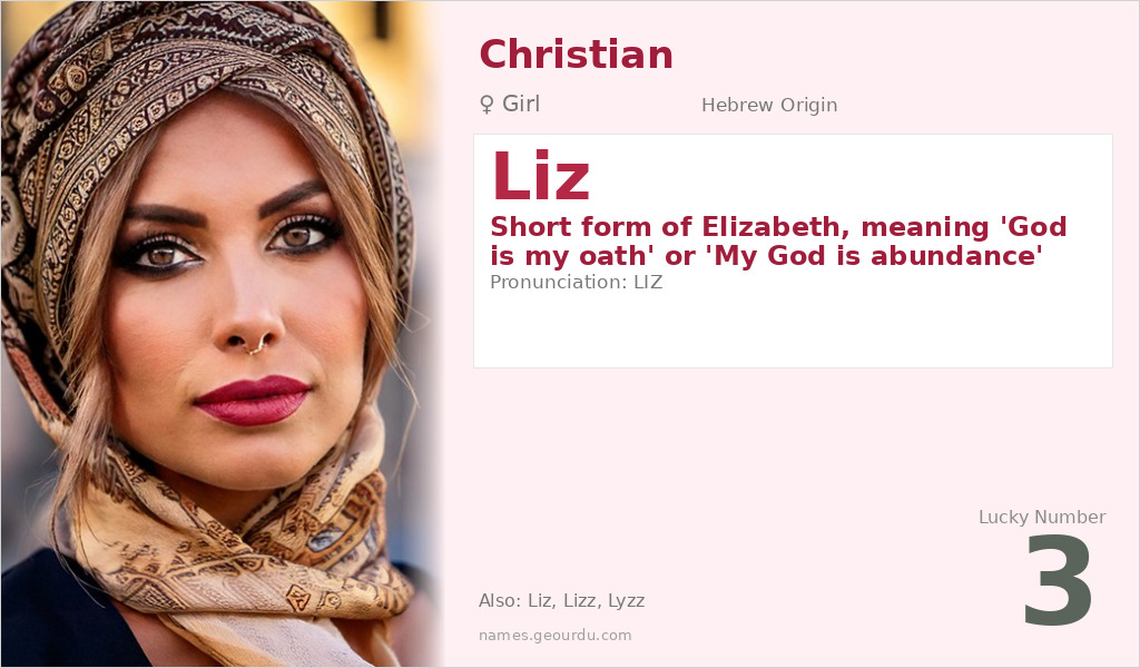 Liz Name Meaning and Details