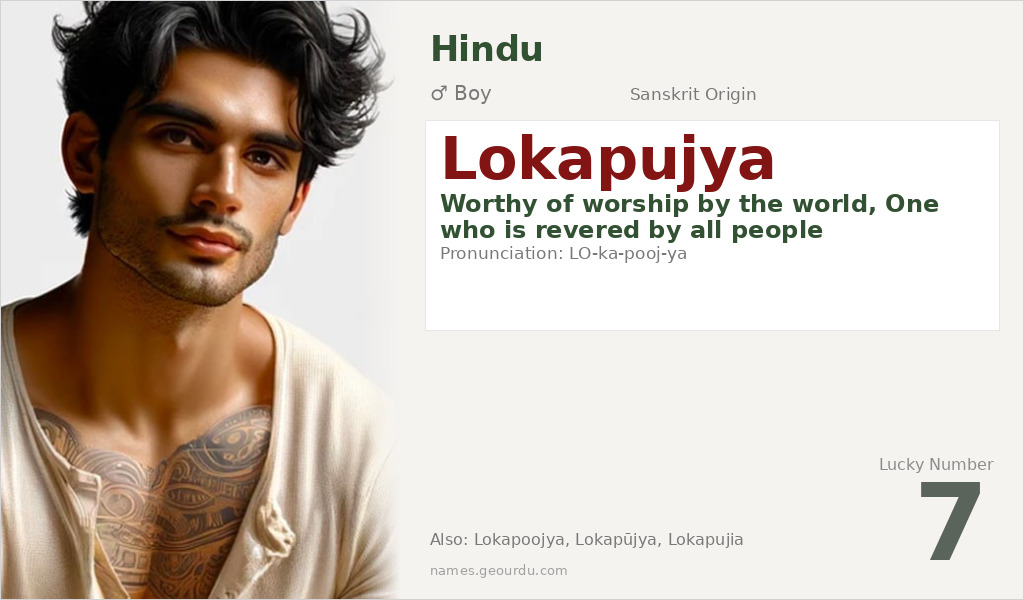 Lokapujya Name Meaning and Details