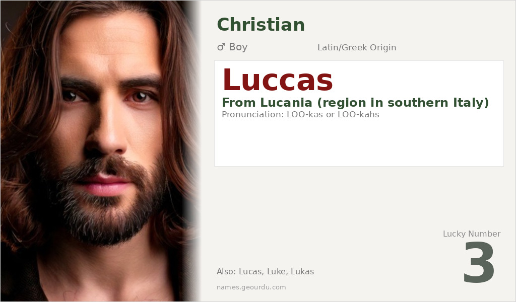 Luccas Name Meaning and Details