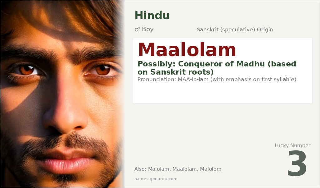 Maalolam Name Meaning and Details