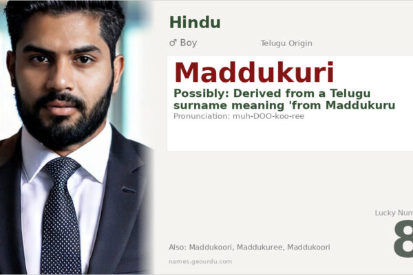 Maddukuri Meaning — Telugu Origin, Boy Name & Details (2025)