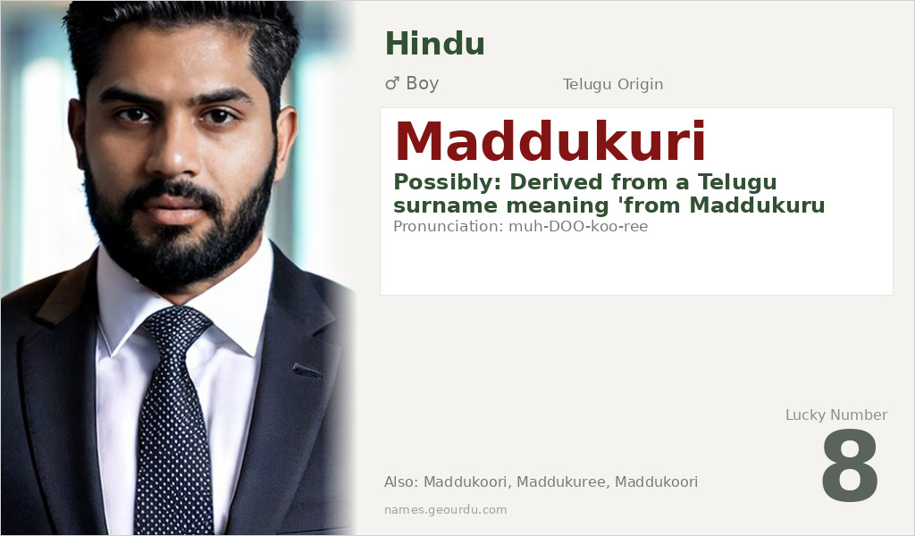 Maddukuri Name Meaning and Details