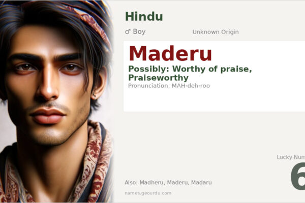 Maderu Name Meaning — Origin, Gender & Details (2025)