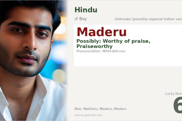 Maderu Name Meaning — Origin, Gender & Details (2025)
