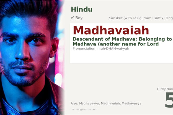 Madhavaiah Meaning — Origin, Patronymic & Hindu Name Details (2025)