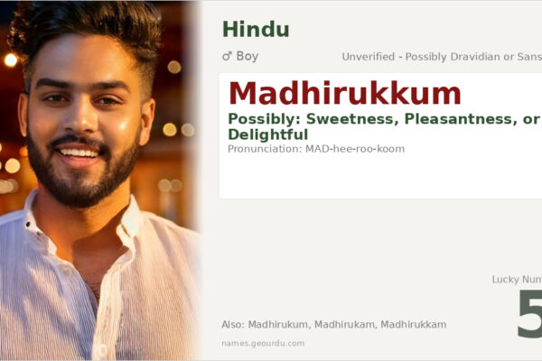 Madhirukkum Name Meaning — Origin, Gender & Details (2025)