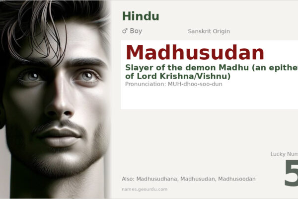 Madhusudan Name Meaning — Sanskrit Origin, Boy & Details (2025)