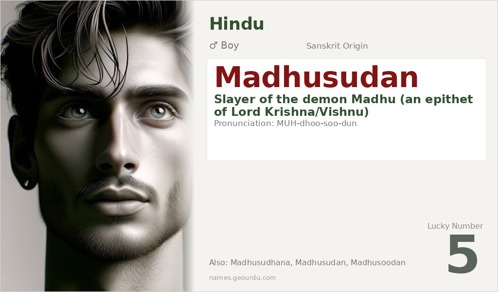 Madhusudan Name Meaning and Details