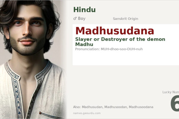 Madhusudana Meaning — Origin, Gender & Details (2025)