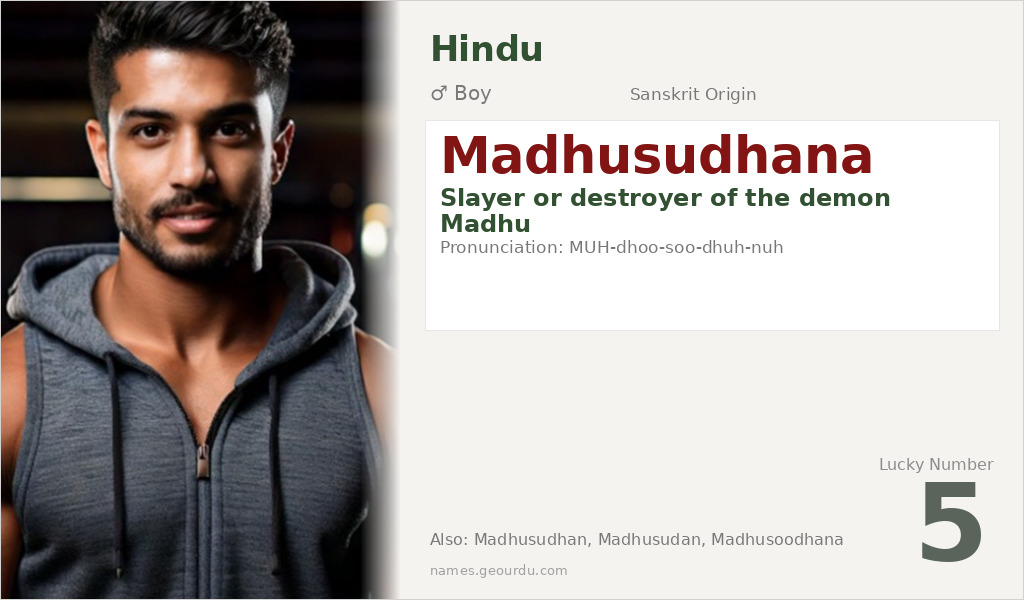 Madhusudhana Name Meaning and Details