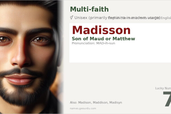 Madisson Name Meaning — English Origin, Gender & History (2025)