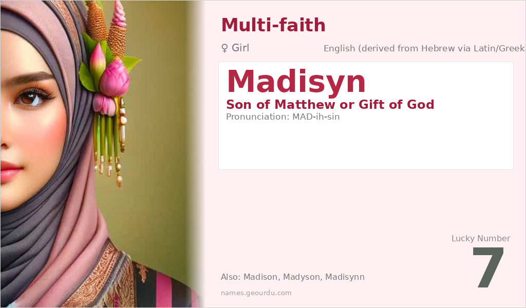 Madisyn Name Meaning and Details