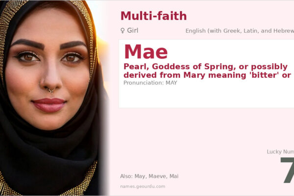 Mae Name Meaning — Origin, Gender & Details (2025)