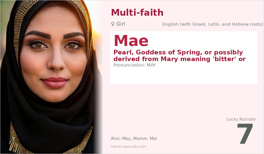 Mae Name Meaning and Details