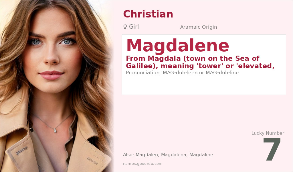 Magdalene Name Meaning and Details