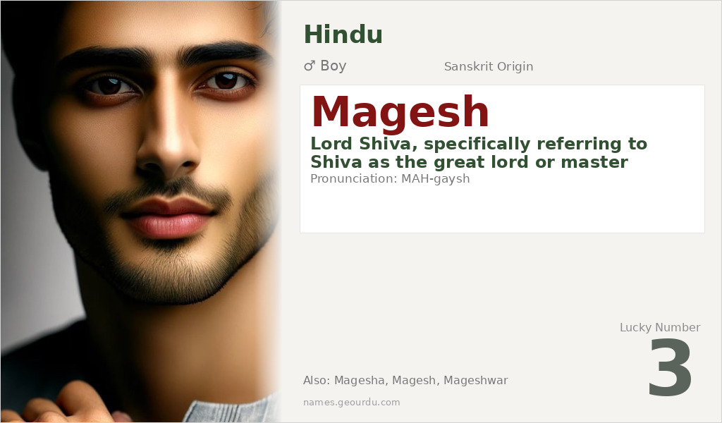 Magesh Name Meaning and Details