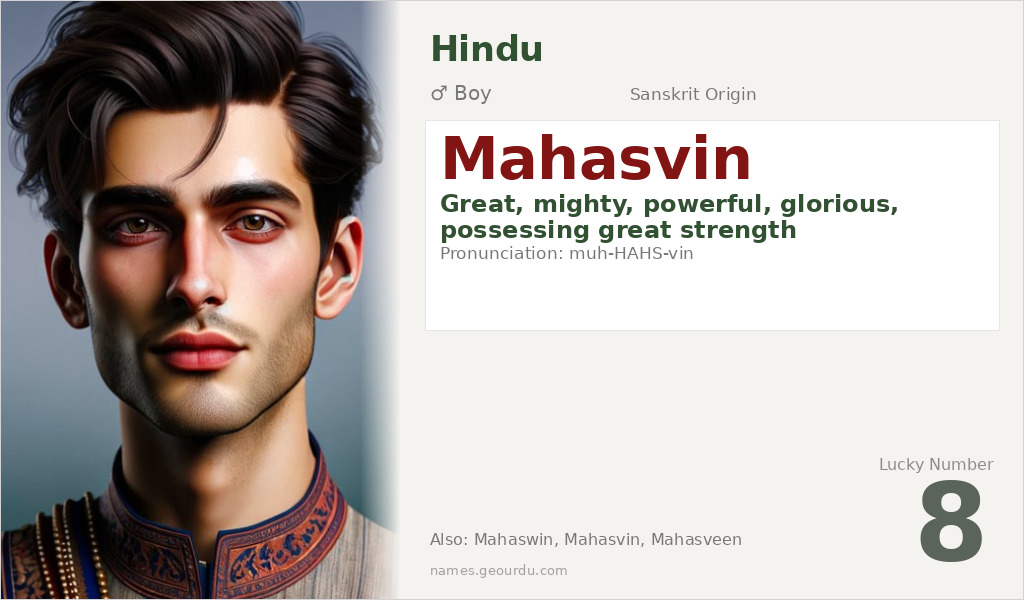 Mahasvin Name Meaning and Details