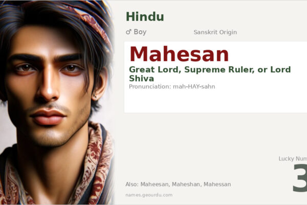 Mahesan Name Meaning — Origin, Gender & Details (2025)