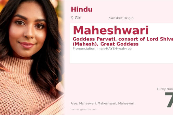 Maheshwari Name Meaning — Sanskrit Origin, Goddess Parvati & Details (2025)