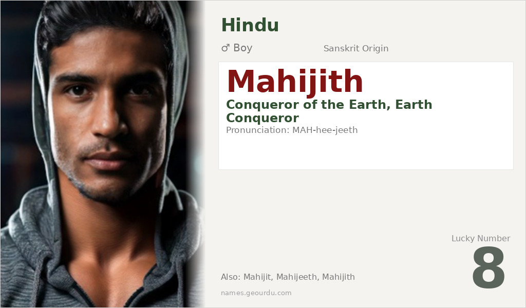 Mahijith Name Meaning and Details