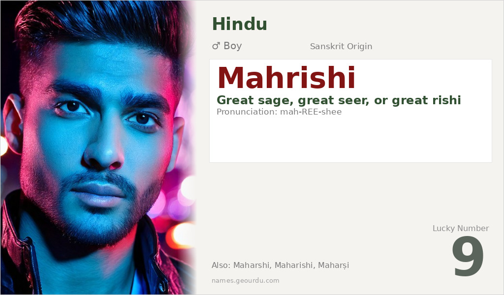 Mahrishi Name Meaning and Details