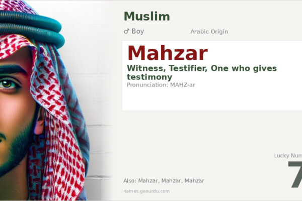 Mahzar Name Meaning — Arabic Origin, Boy Name & Details (2025)