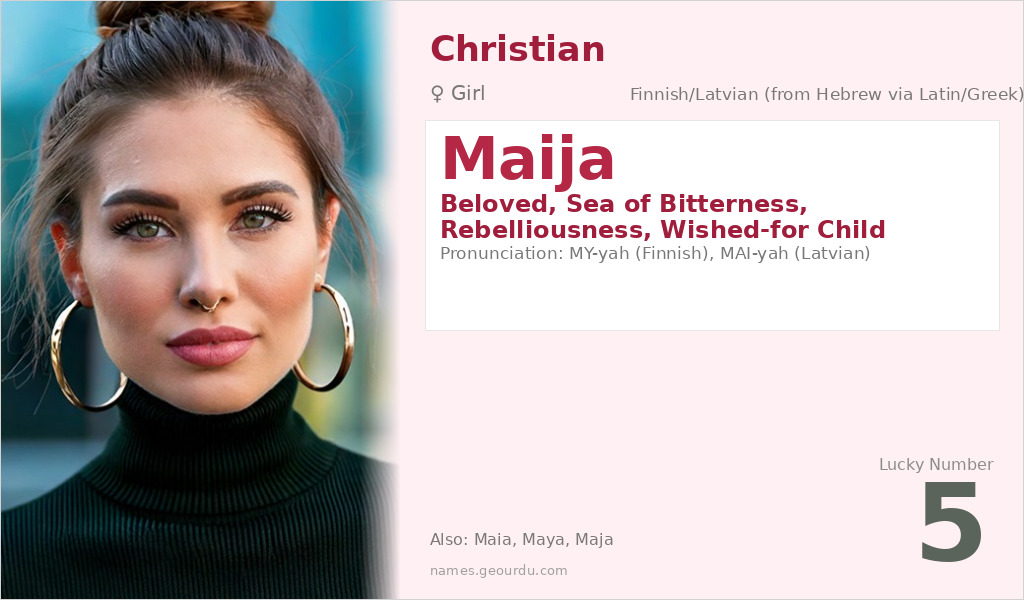 Maija Name Meaning and Details