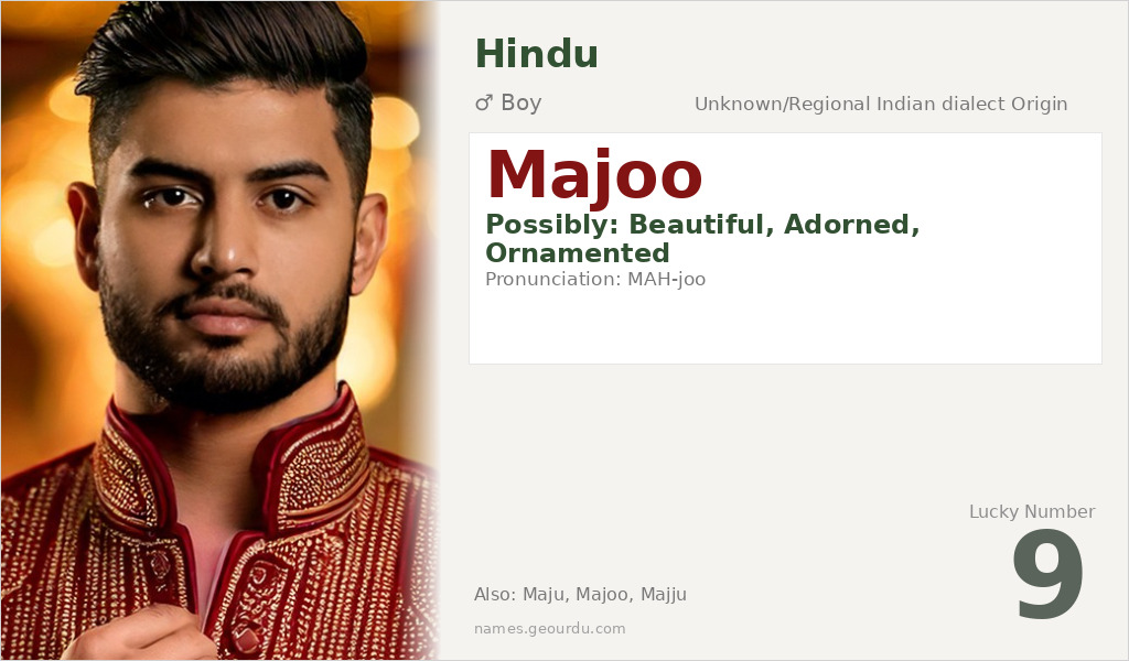 Majoo Name Meaning and Details