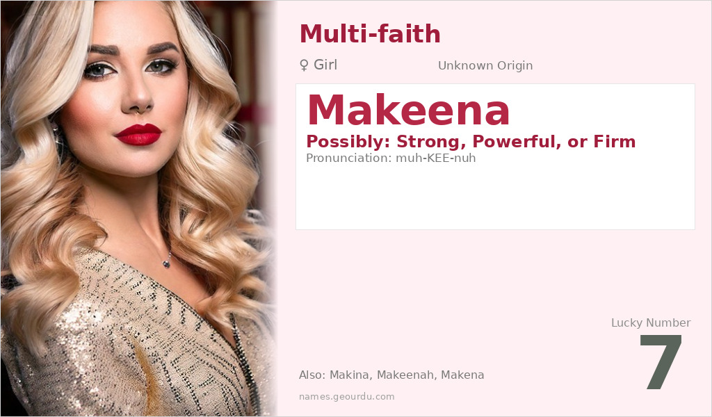 Makeena Name Meaning and Details